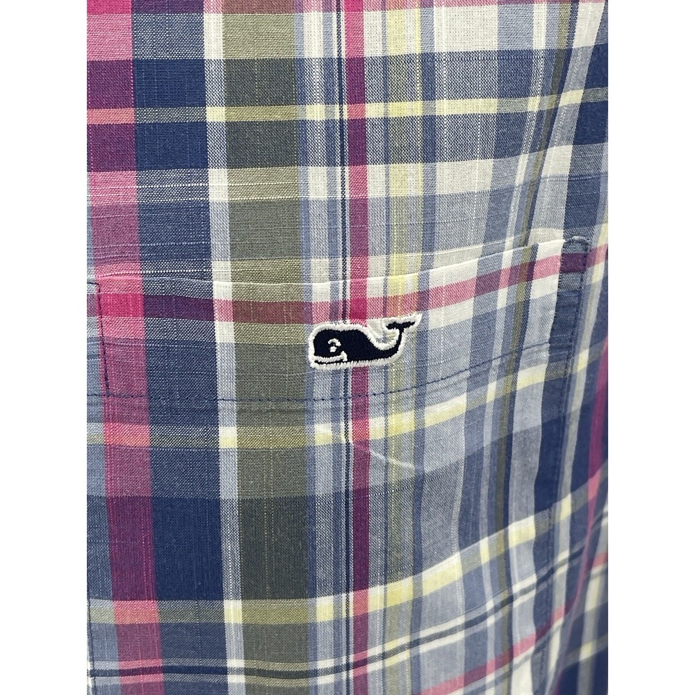 Vineyard Vines Classic Fit Tucker Shirt Men Size M Plaid Long Sleeve 100% Cotton - Picture 4 of 6